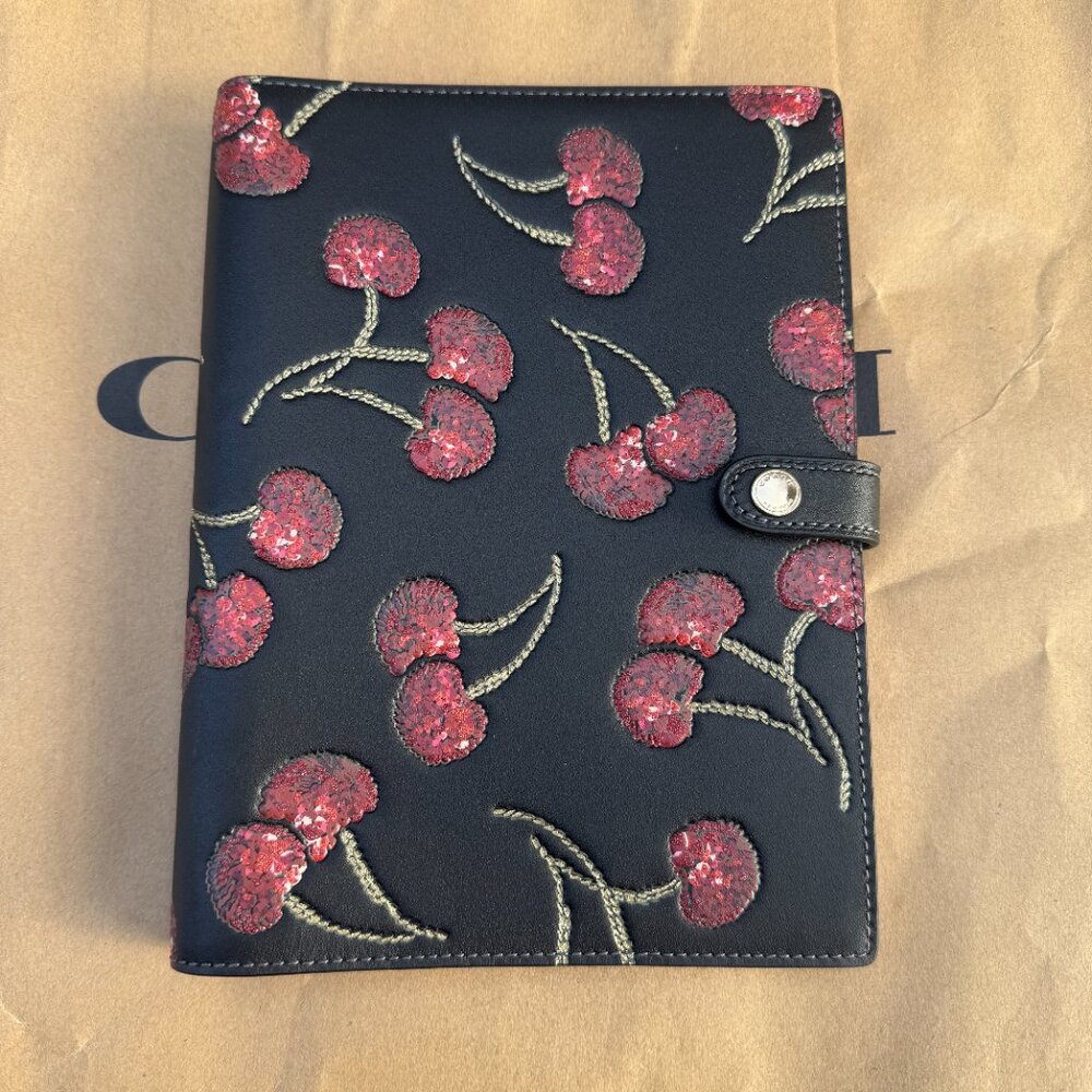 Coach Cherry Print Notebooks cdb79 + Coach Cherry Print Pencil Case cdc00 - Picture 2 of 5